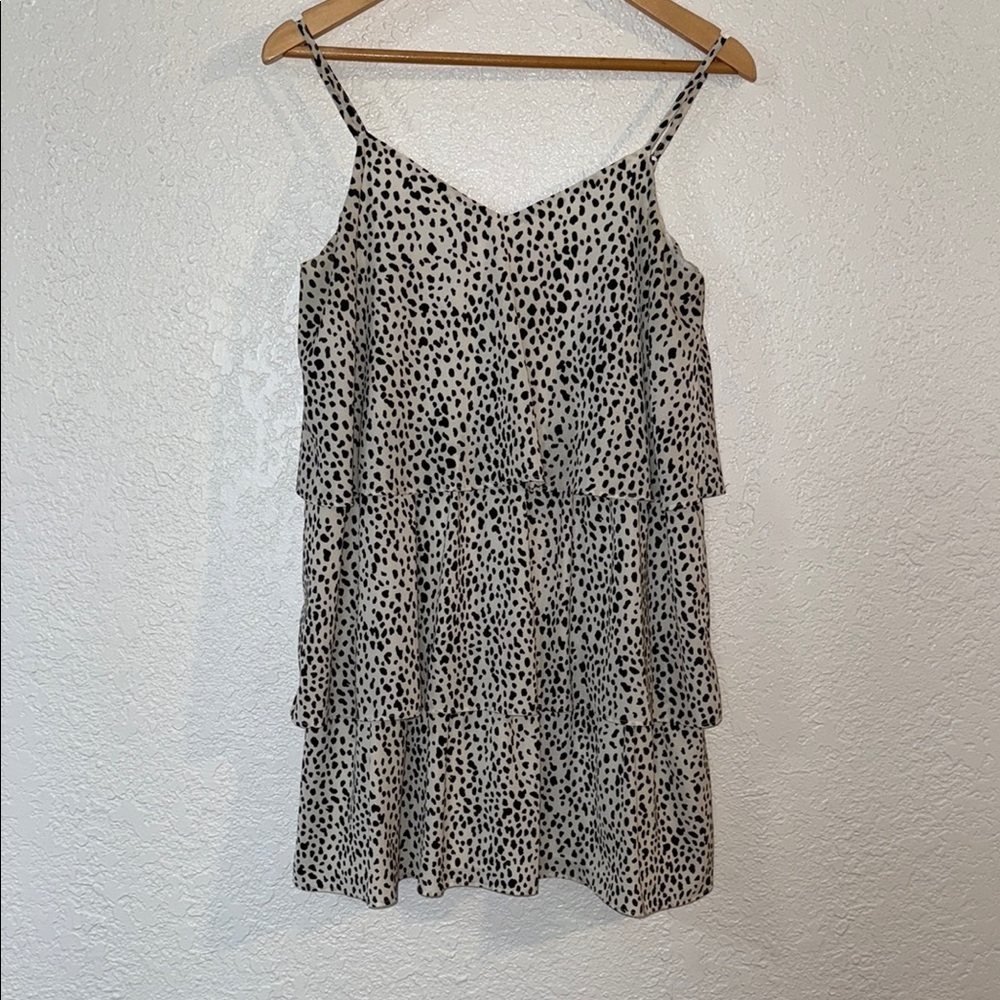 VINE & LOVE Black and White Spotted Dress